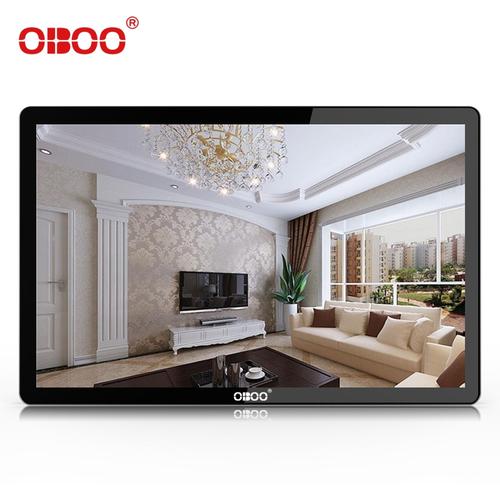oboo工廠直營21.5寸壁掛式智能宣傳機(jī)led小區(qū)電梯壁掛液晶廣告機(jī)
